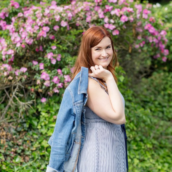 NWT Maeve Darcy Blue Stripe Maxi Dress in Blue Motif Sz 10 - Picture 8 of 17